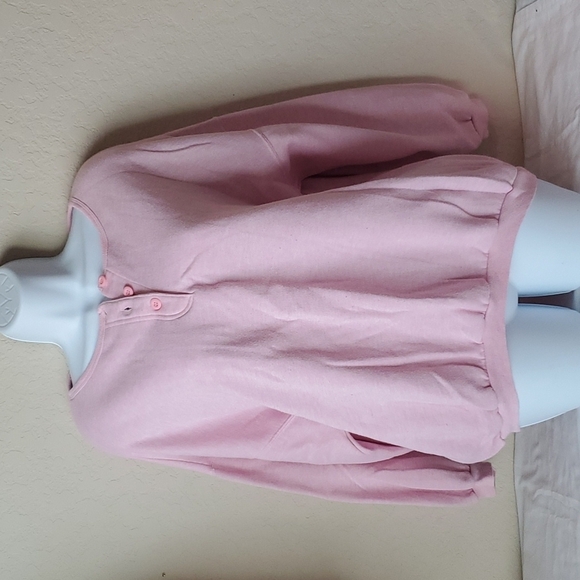 20W (XXL) VTG 90's Trend Basics pink 3/4 sleeve sweatshirt - Picture 1 of 10